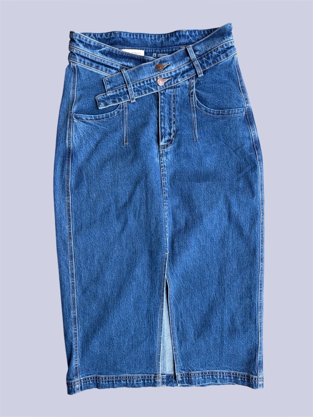 Anthropologie Pilcro Denim Midi Skirt Size 8